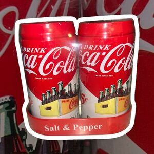 Vintage Coca Cola Salt and Pepper Shaker 3pc set. Brand New